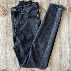 H&M High Waist Black Denim Jeggings